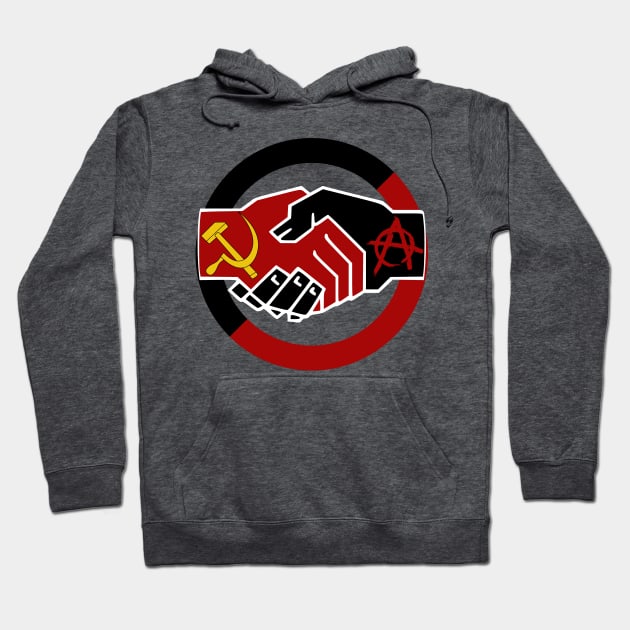 Left Unity - Anarchist, Communist, Leftist, Socialist Hoodie by SpaceDogLaika